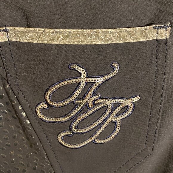 Pikeur Full-Seat Grip Breeches - Size 31/32 (EU 42) - Black with Silver Trim - Picture 7 of 13